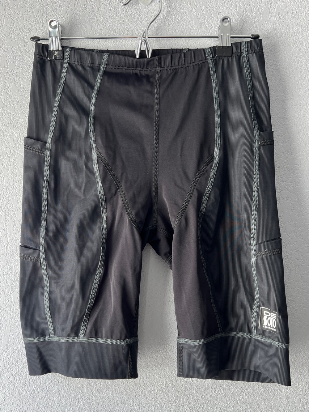 De Soto Mens L Triathlon Shorts Padded Cycling Compression Made USA